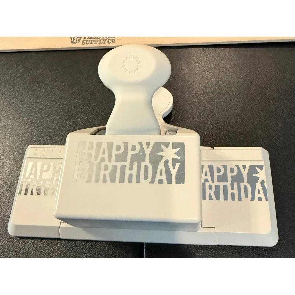 Martha Stewart Edge Punch Happy Birthday Star Border Craft Tool Scrapbook Art